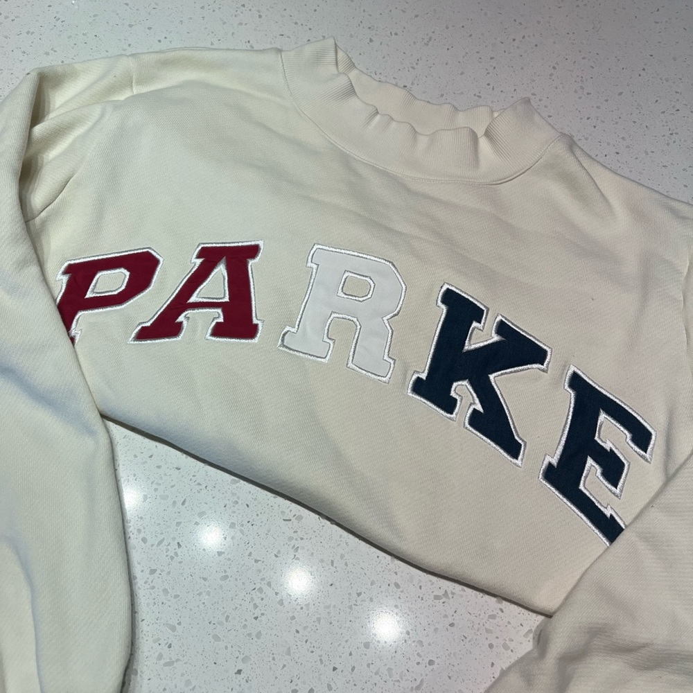 Parke red white and blue mockneck s/m